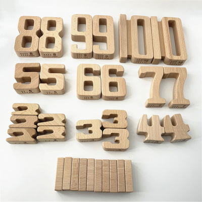 Игрушки Jenga блока баланса младенца игрушек цифров математики строительных блоков номера игрушки fo Montessori деревянной воспитательные естественные деревянные