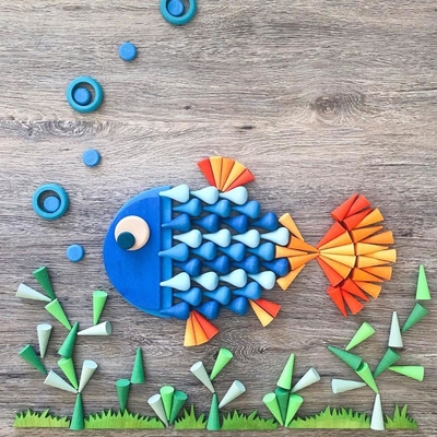 Части красочное Montessori деревянной радуги свободные для Preschool младенца