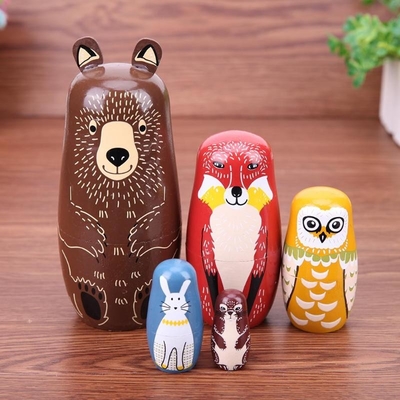 Подарки детей Matryoshka деревянной русской куклы Handmade