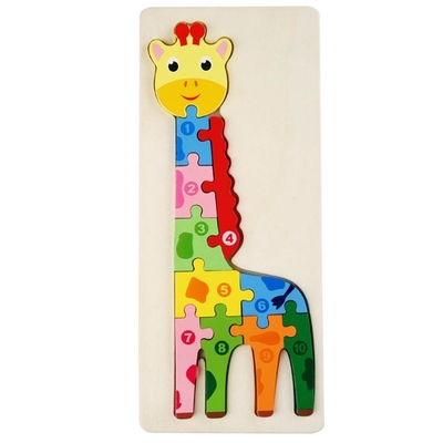 Игрушки головоломки блока Montessori 3D деревянные сгущают деревянный зигзаг раньше уча