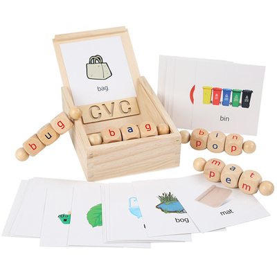 Чтение Montessori деревянное преграждает вращая учить алфавита письма закручивая