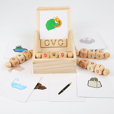 Чтение Montessori деревянное преграждает вращая учить алфавита письма закручивая