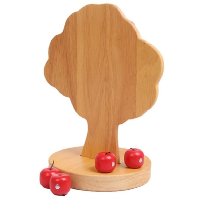 Игрушки младенца Montessori яблони деревянные для детей комплектуют плод воспитательный