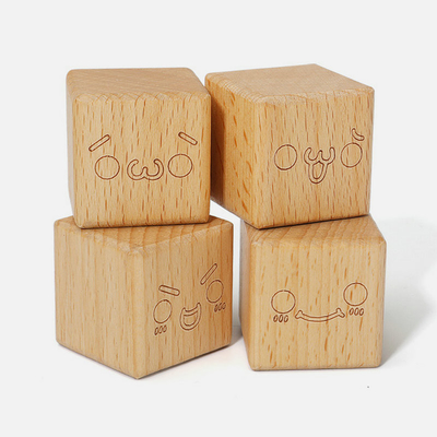 игрушки естественное Montessori блоков Burlywood бука 20pcs деревянные уча образование