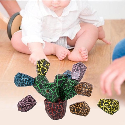 Балансируя игрушки младенца Montessori кактуса деревянные для предыдущее воспитательного