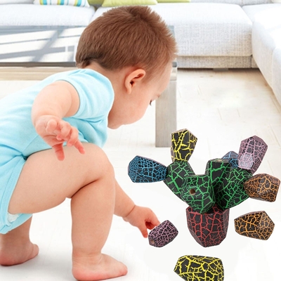 Балансируя игрушки младенца Montessori кактуса деревянные для предыдущее воспитательного