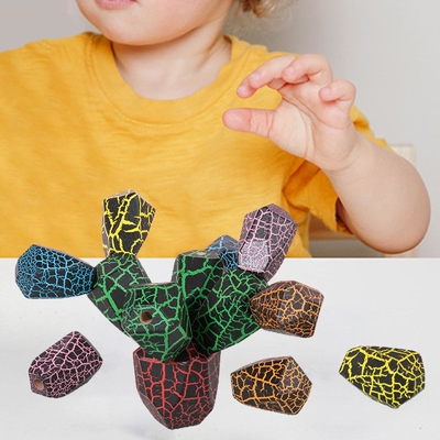 Балансируя игрушки младенца Montessori кактуса деревянные для предыдущее воспитательного