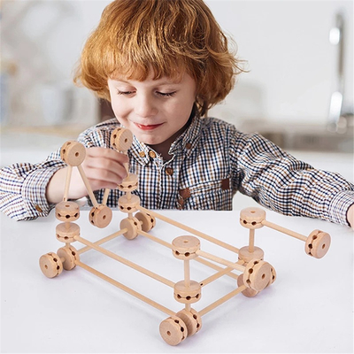 форт деревянное Buliding стройки 3D преграждает Diy для того чтобы собрать воспитательное Montessori