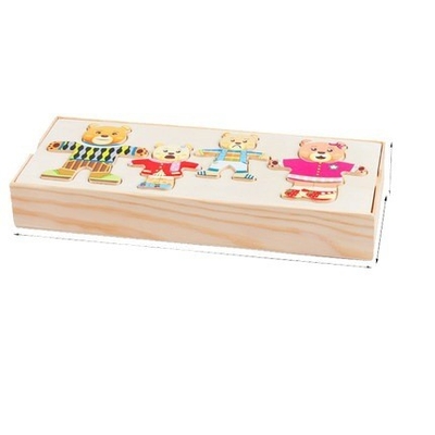 деревянное животное платье медведя кролика мультфильма мозаик 72pcs