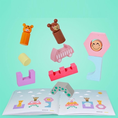 Деревянная тележка поезда формирует игрушку DIY воспитательную для Preschool малыша