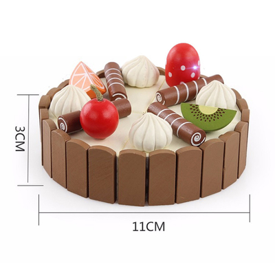 Кухня симуляции 17PCS деревянная мини установила DIY магнитный для предыдущее воспитательного
