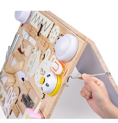 Игрушки предыдущей воспитательной DIY Handmade занятой доски Montessori деревянные для малышей