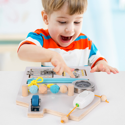 Складывая тренировка навыков жизни доски Montessori деревянная занятая открывает