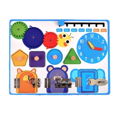 Часы календаря Montessori деревянные открывая доску для девушек мальчиков