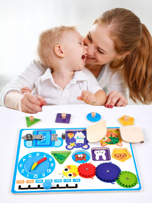 Часы календаря Montessori деревянные открывая доску для девушек мальчиков