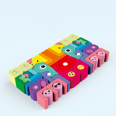 Строительные блоки Montessori радуги детей деревянные воспитательное