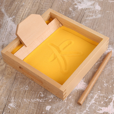 Речь Montessori коробки картины песка уча воспитательным игрушкам