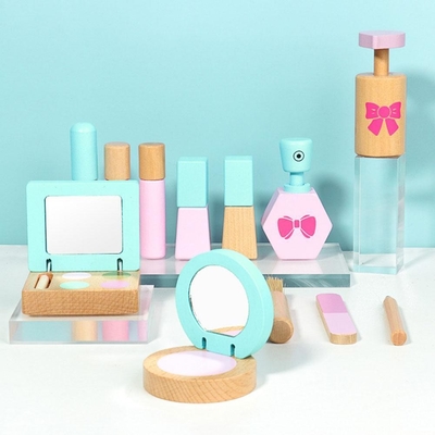 деревянная симуляция 12pcs/Set претендует игрушку набора макияжа игры для девушек