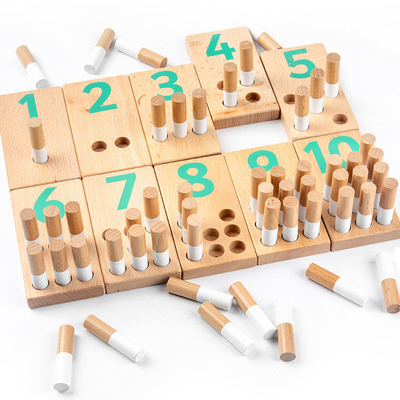 Деревянное Montessori цифров уча познавательность цифров детей доски 1,6 ногтя