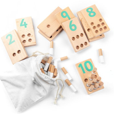 Деревянное Montessori цифров уча познавательность цифров детей доски 1,6 ногтя