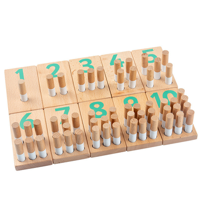 Деревянное Montessori цифров уча познавательность цифров детей доски 1,6 ногтя