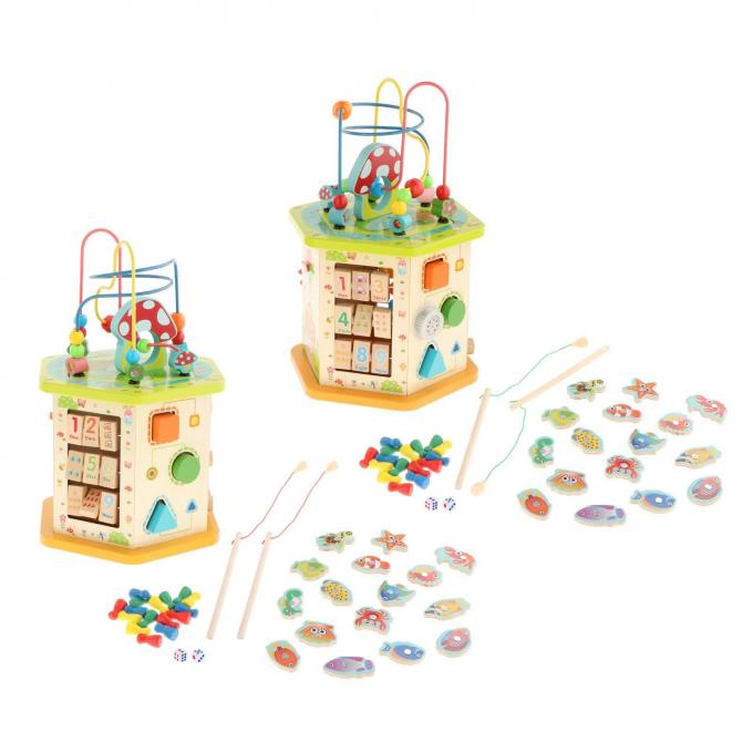 Большие игрушки куба деятельности, Montessori соответствуя штабелирующ Pentatonic письмо рояля уча для девушек мальчиков младенца детей Нового Года младенческих